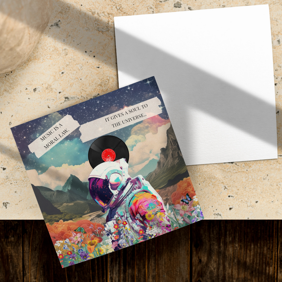 Greeting Card - Space Music