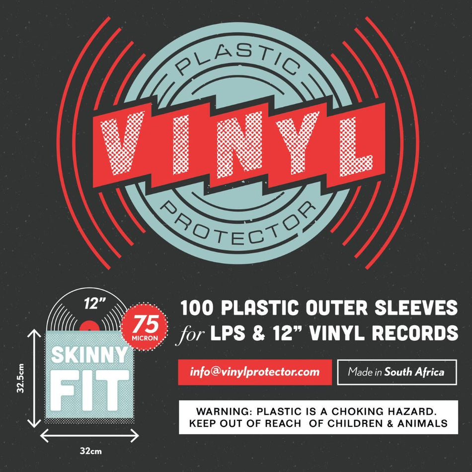Vinyl Protector – 12″ Plastic Outer Record Sleeves – SKINNY FIT